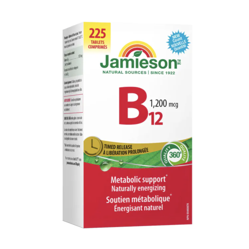 Jamieson｜增美神｜加量裝225粒｜維他命B-12  1200微克｜長效型緩釋配方(效期:06/2028*)